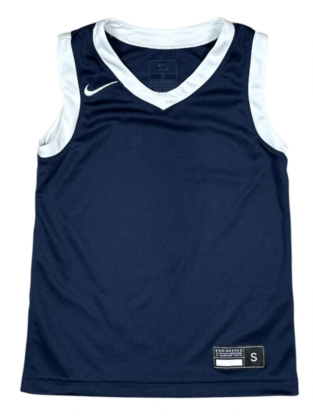 Nike Team Engineered Youth Small Navy Blue Athletic Sleeveless Tank Top